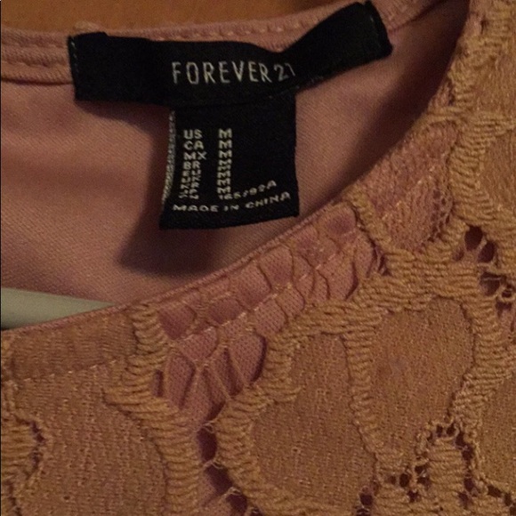 Forever 21 Brown/Taupe Lace Flower Dress - Picture 4 of 4